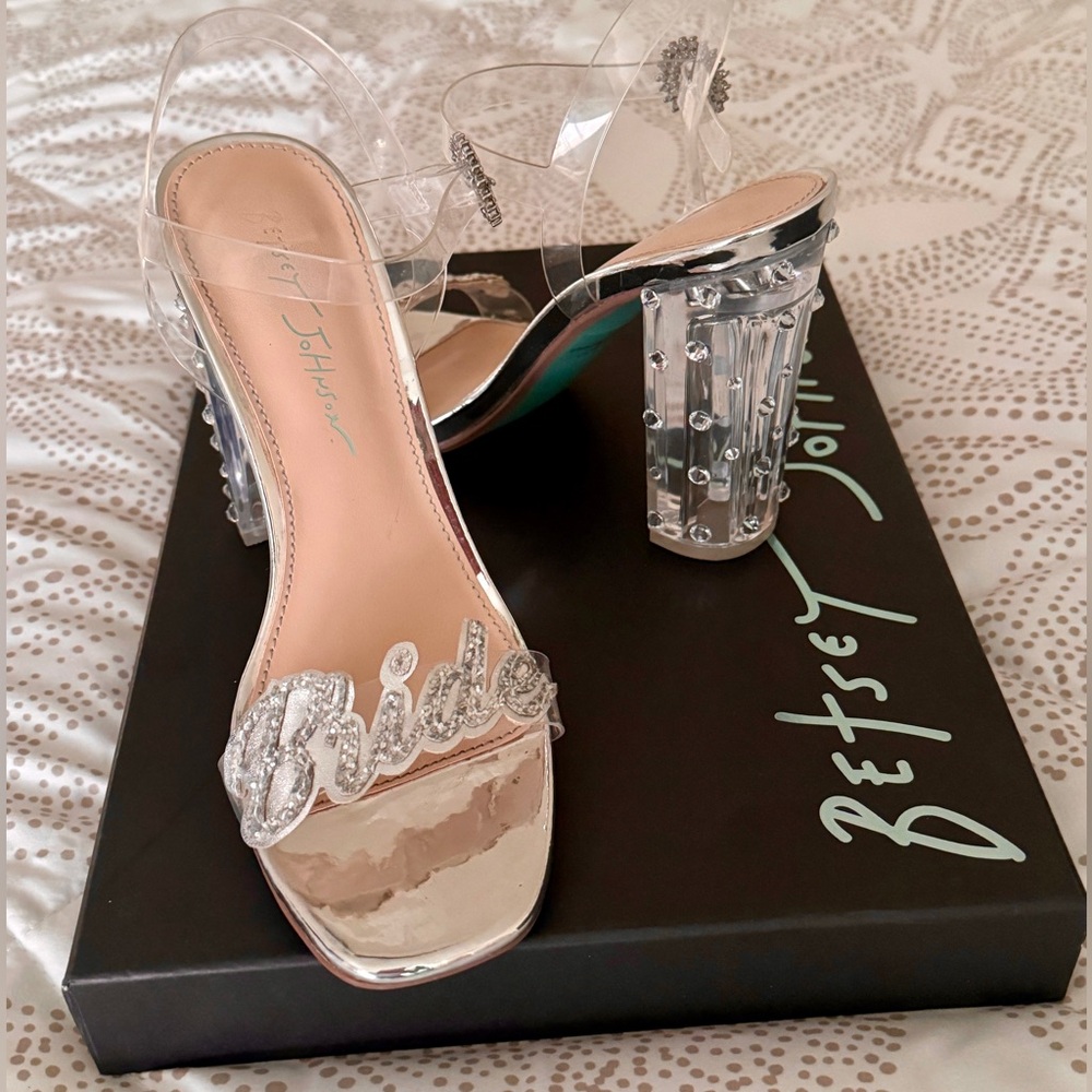 Bride heels Betsy Johnson blue bride heels